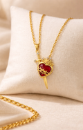 Set Amor Valiente - Collar Corazón y Espada